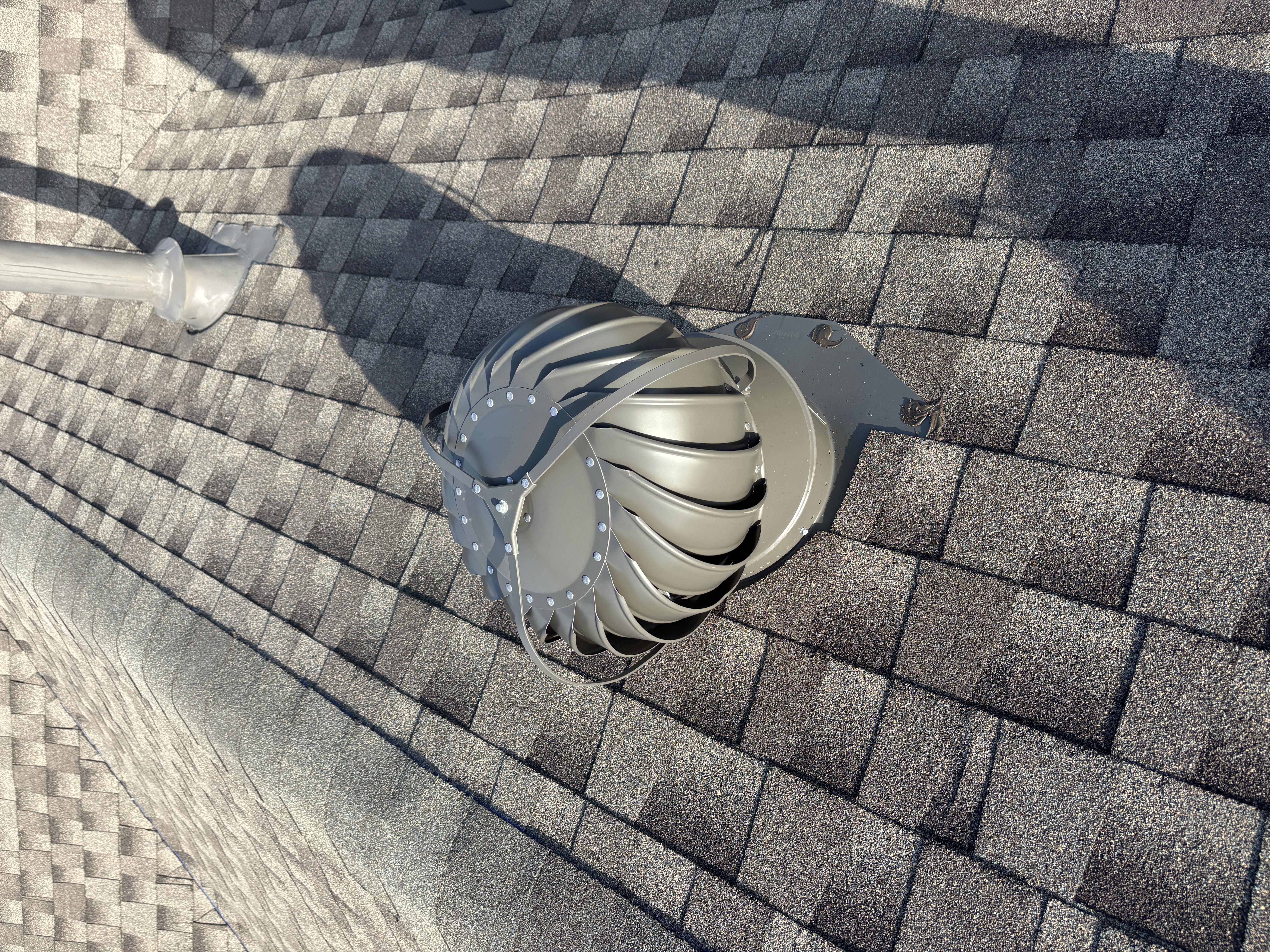 Roof Replacement in Sienna, TX: GAF HDZ Weathered Wood Shingles with Lomanco Turbine Ventilation